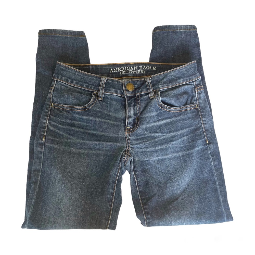 American Eagle Super Stretch Mid-Rise Dark Wash Jegging Jeans Women’s Size 0